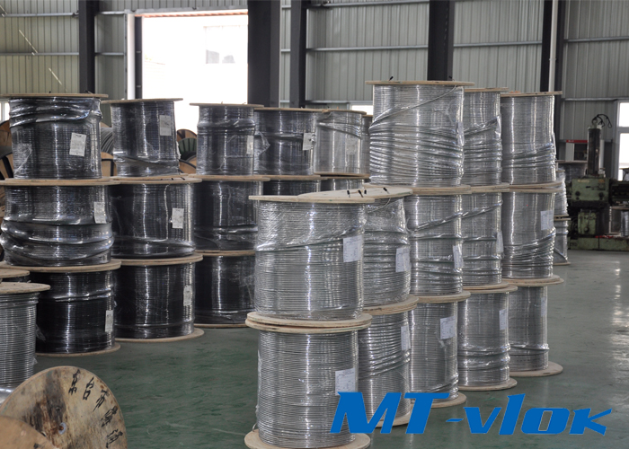 TP316L / S31603 Stainless Steel Welded Super Long Multi-core Coiled Tube For Marine, SSMMCT04