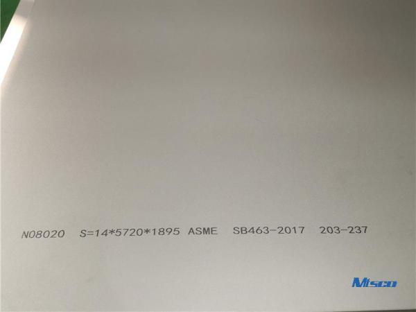 Alloy 20/ UNS N08020 Nickel Alloy Cold Rolled Plate/ Pipe, ASTM B729